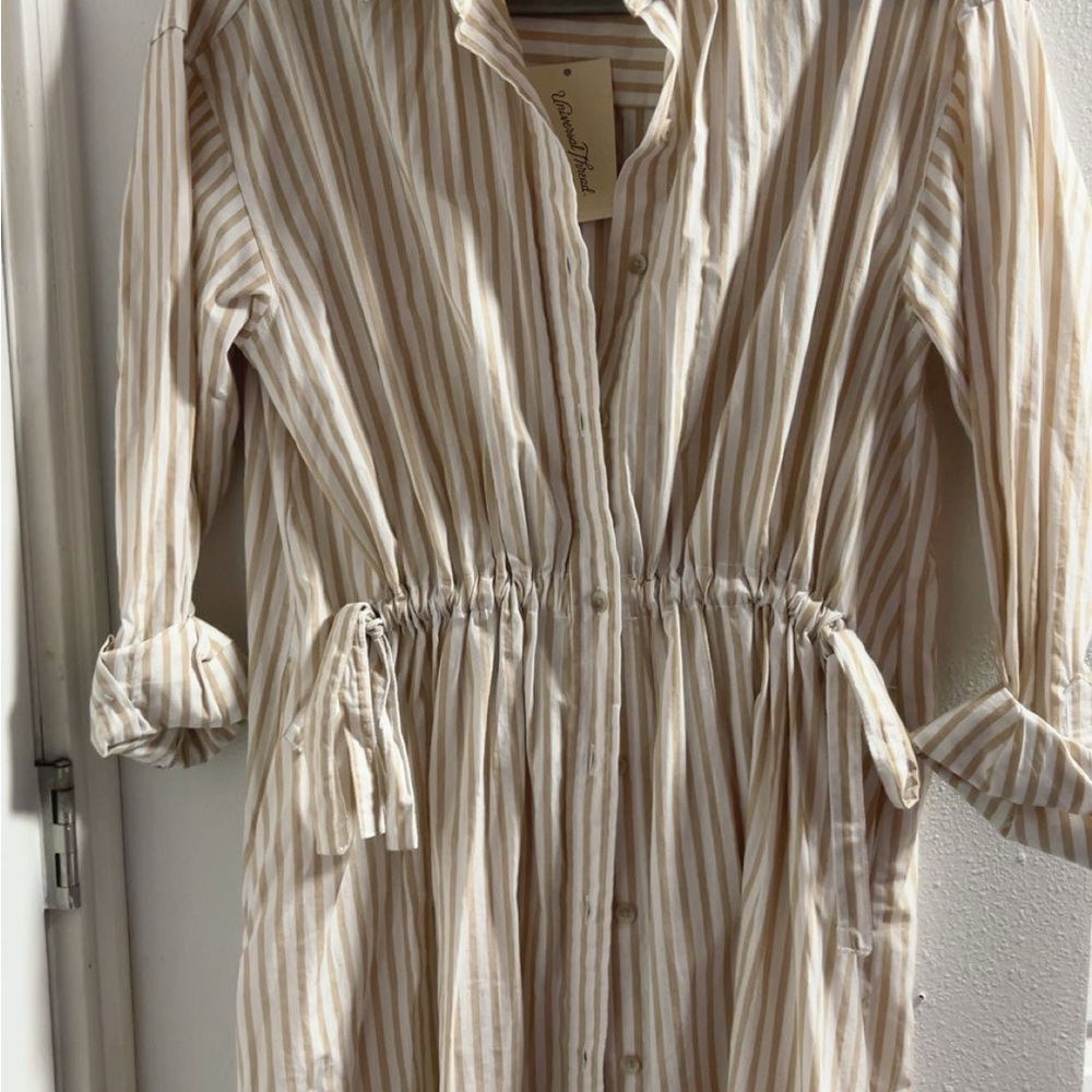 Striped Button-Up Dress